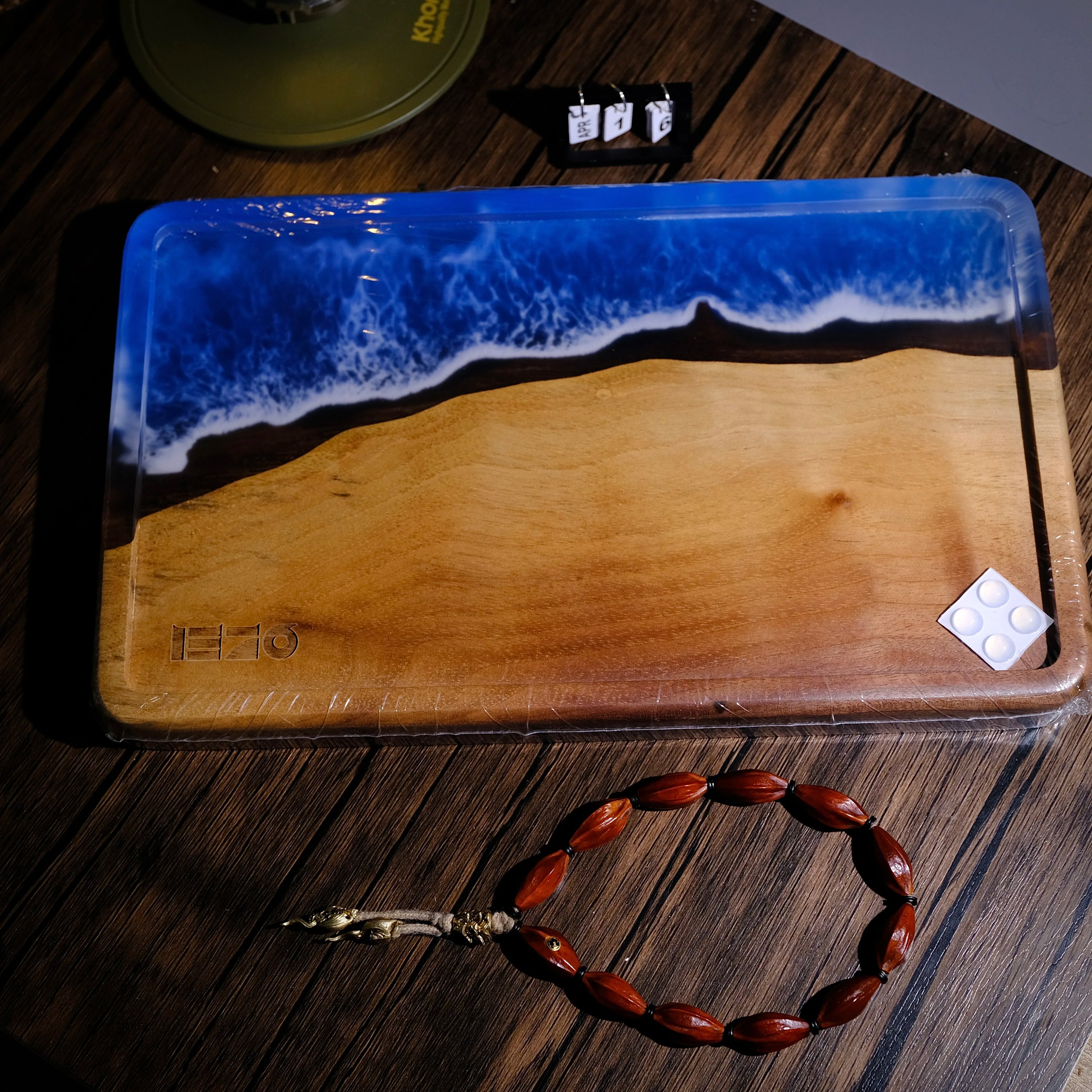 Ocean Wood Resin Tray