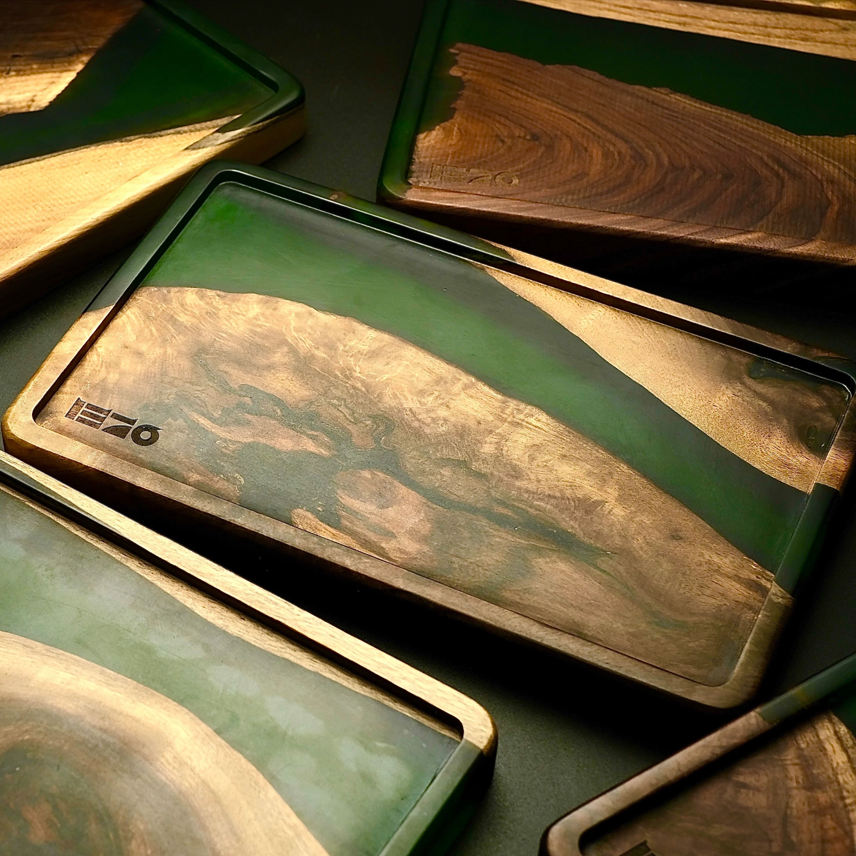 Forest Wood Resin Tray